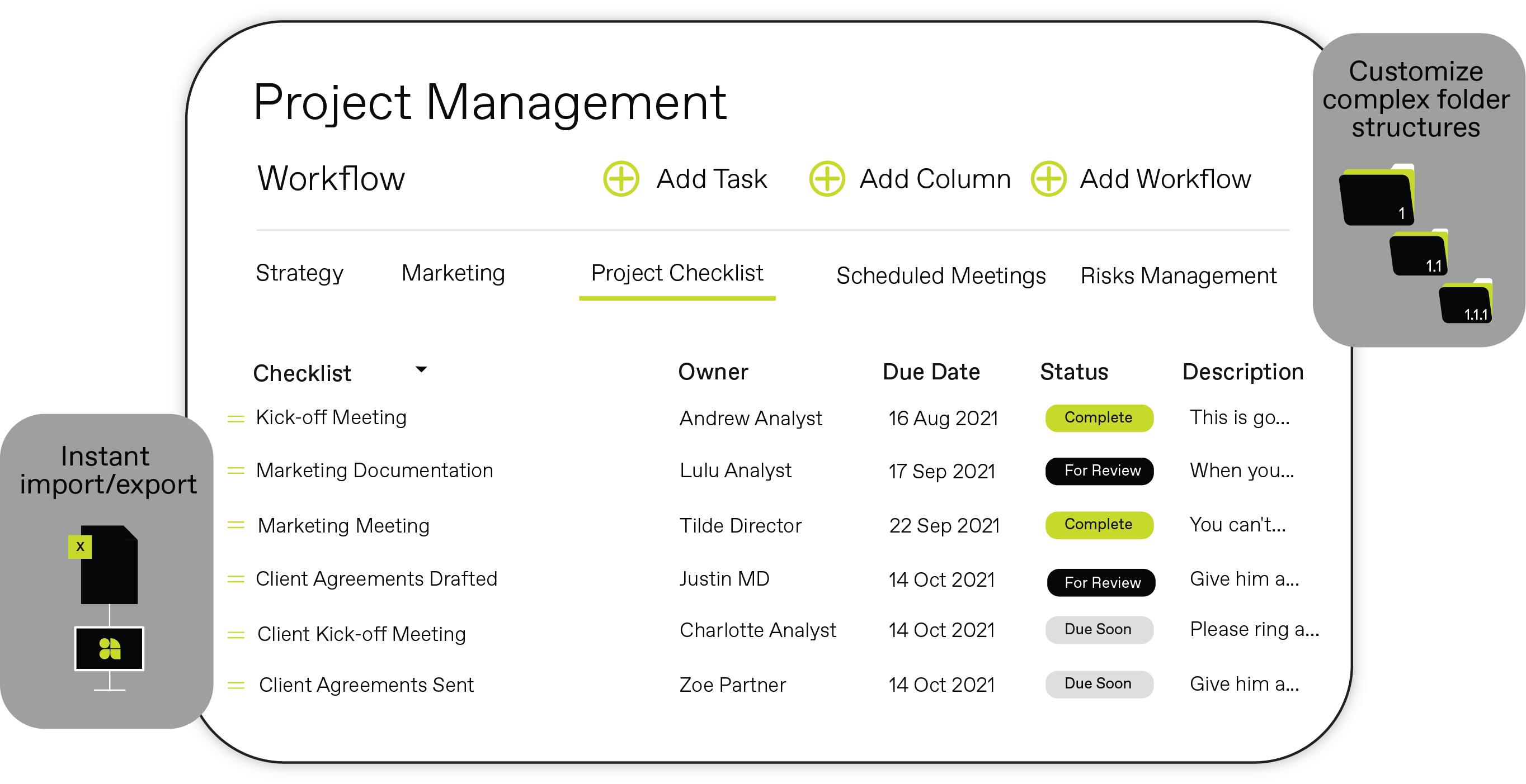 Internal project management
