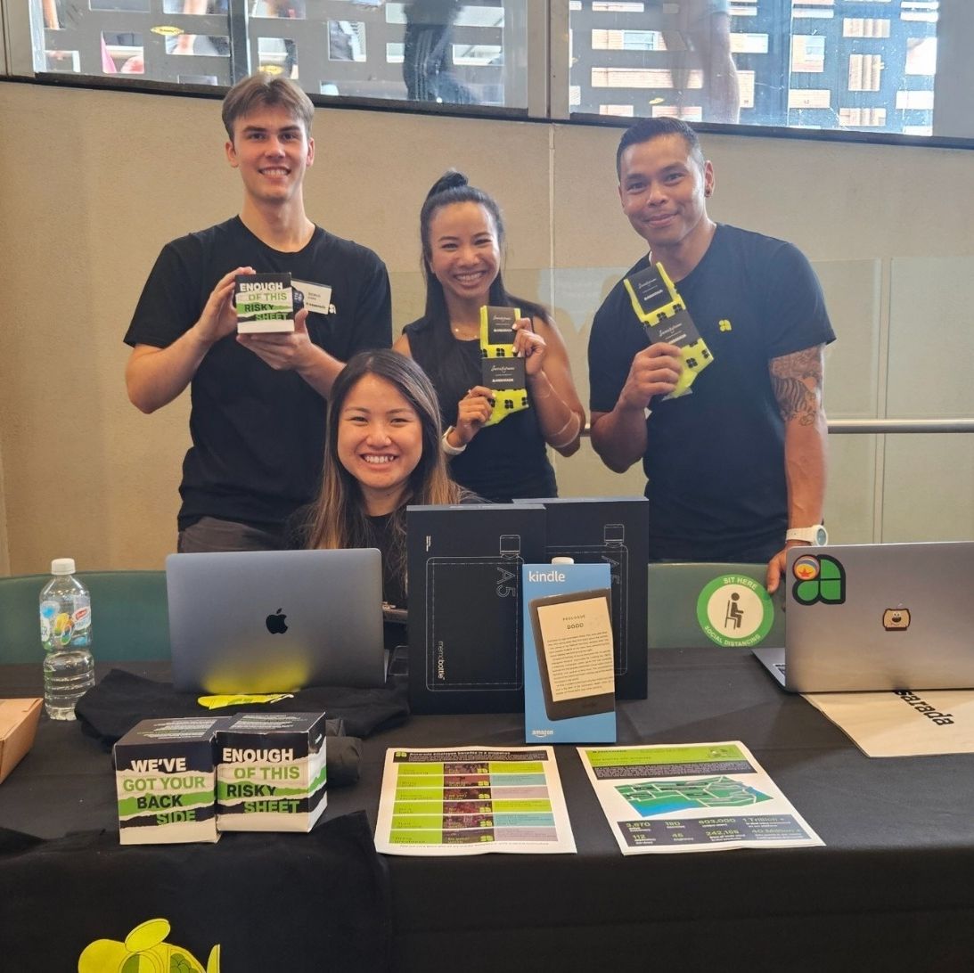 Remus Chira, Internal Support Specialist & previous UTS BIT program participant, presenting at the UTS Careers Fair