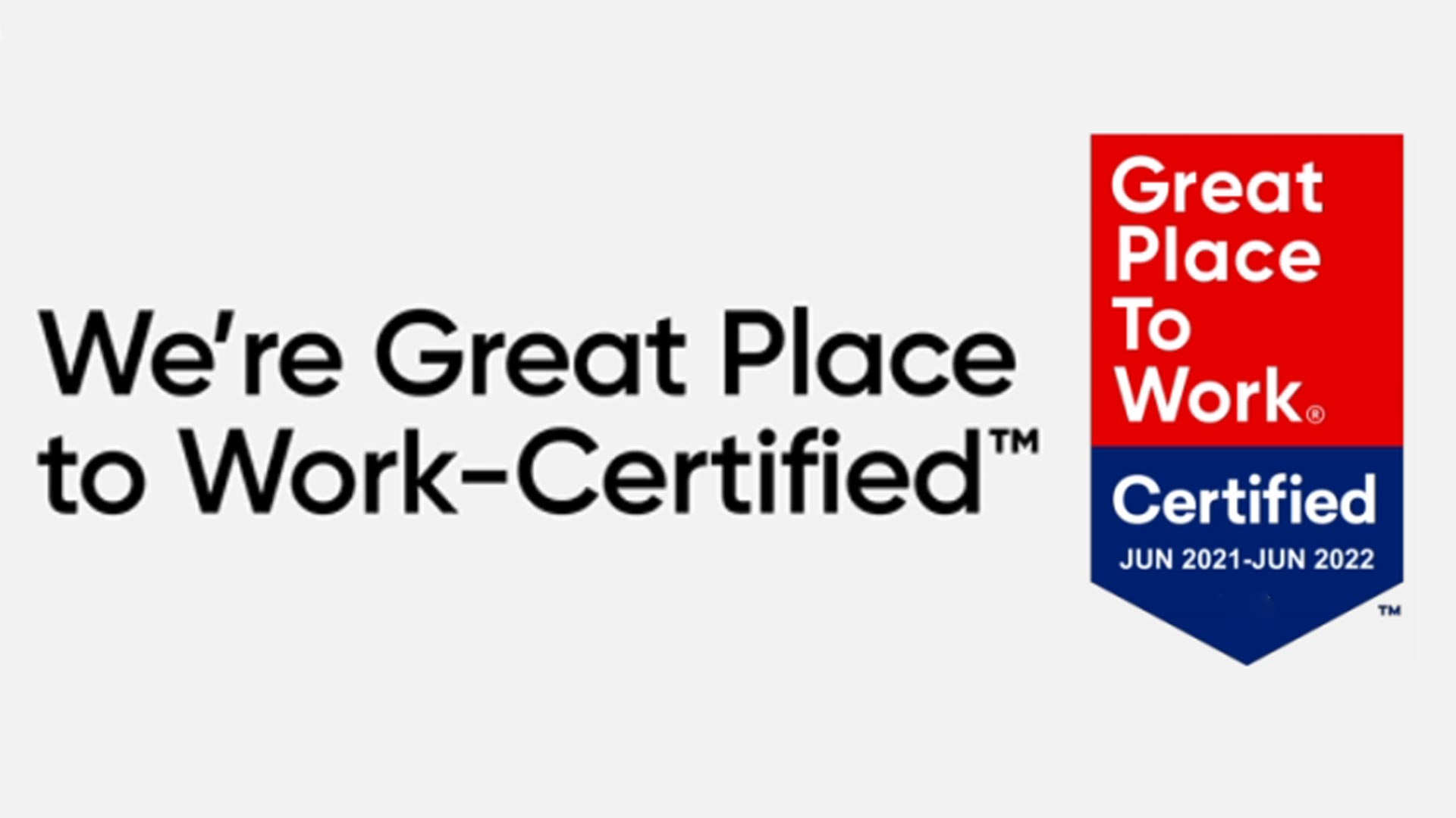 Great Place to Work Cerified Logo